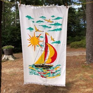 Vintage Sailboat Towel